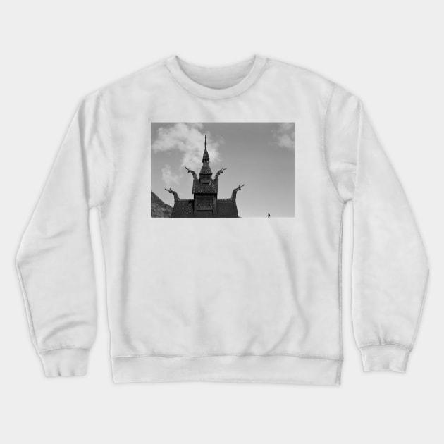 Borgund Stave Church Crewneck Sweatshirt by ztrnorge